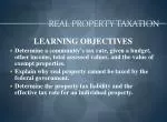 REAL PROPERTY TAXATION - slide 1