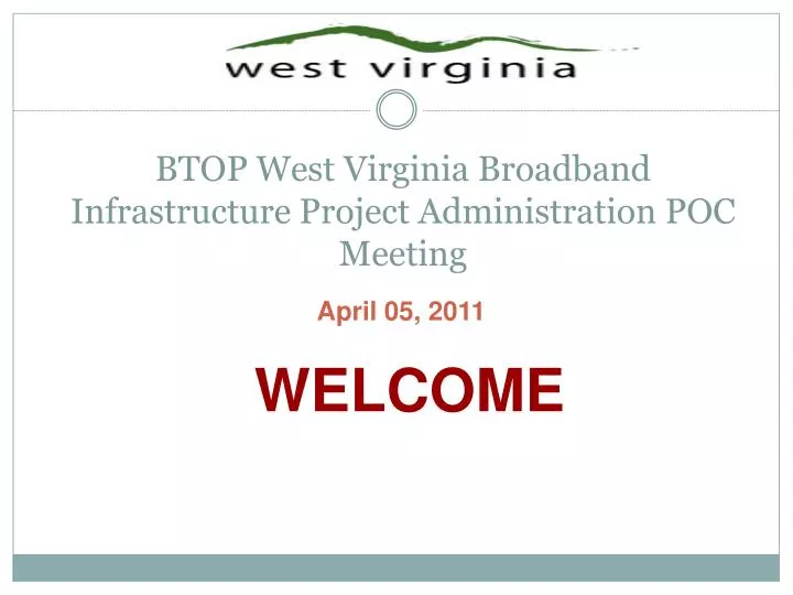 btop west virginia broadband infrastructure project administration poc meeting