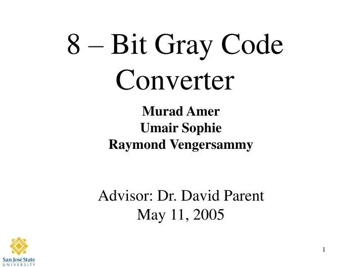 8 bit gray code converter