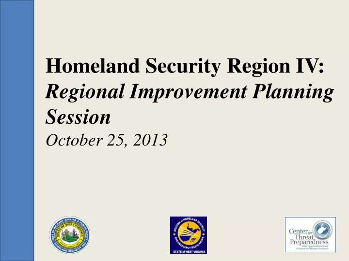 homeland security region iv regional improvement planning session october 25 2013