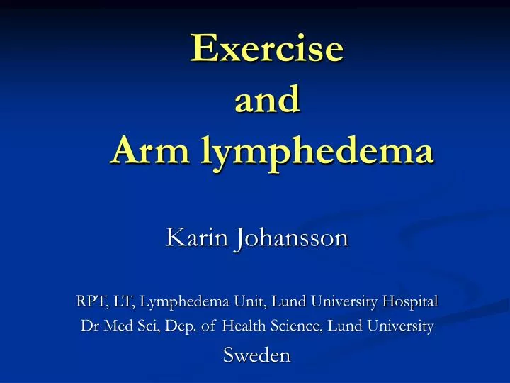 exercise and arm lymphedema