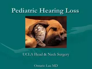 Pediatric Hearing Loss