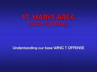 Understanding our base WING T OFFENSE