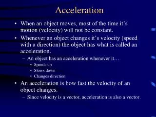 Acceleration