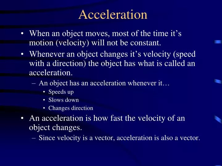 acceleration