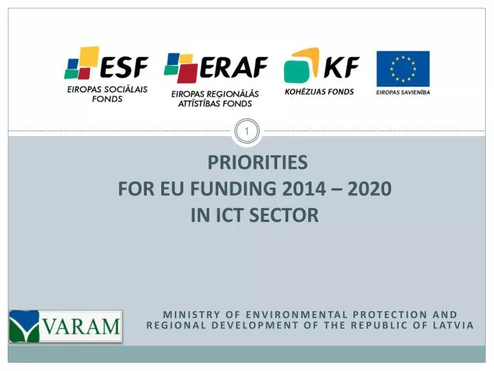 priorities for eu funding 2014 2020 in ict secto r
