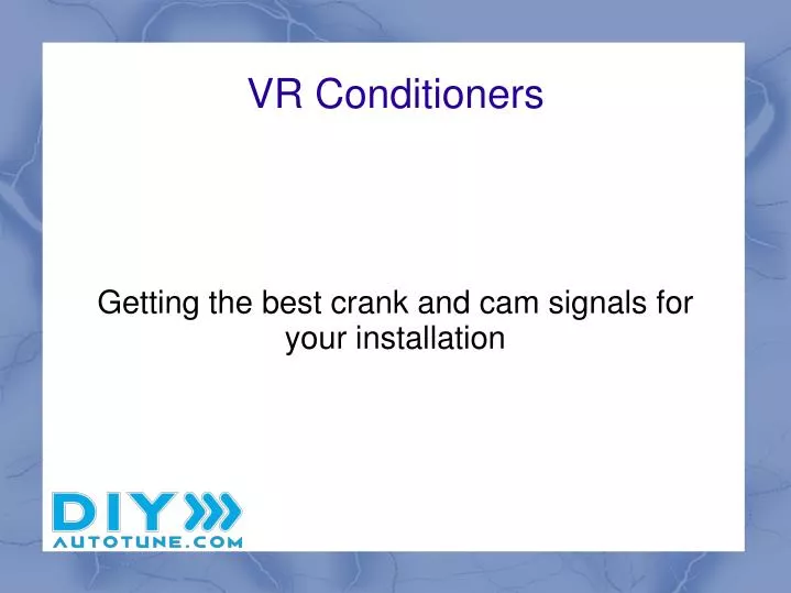 getting the best crank and cam signals for your installation