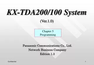 KX-TDA200/100 System (Ver.1.0)
