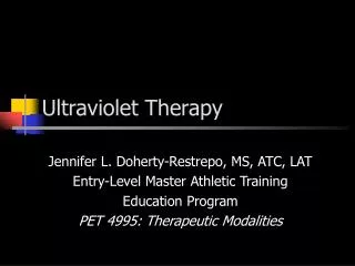 Ultraviolet Therapy