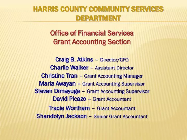 harris county community services department