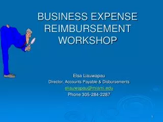 BUSINESS EXPENSE REIMBURSEMENT WORKSHOP