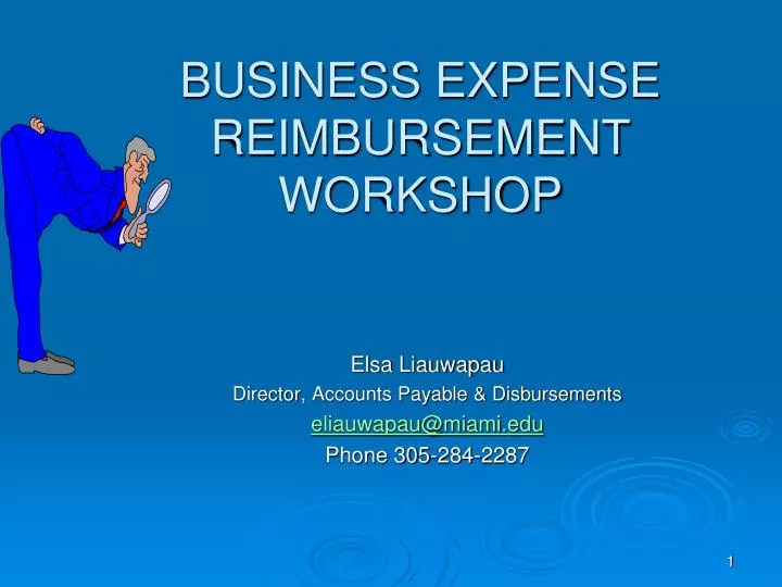 business expense reimbursement workshop