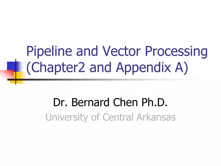 pipeline and vector processing chapter2 and appendix a