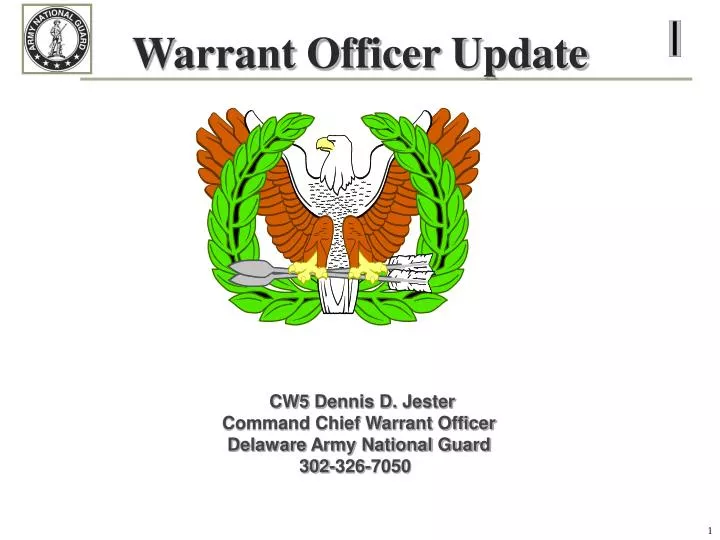 warrant officer update