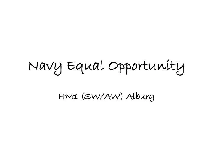 navy equal opportunity