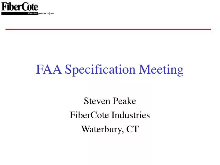 faa specification meeting