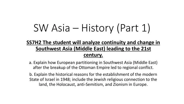 sw asia history part 1