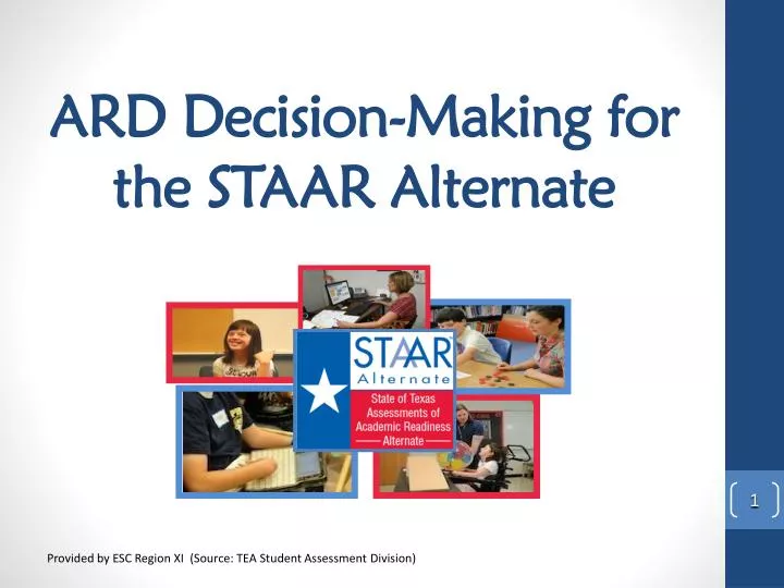 ard decision making for the staar alternate