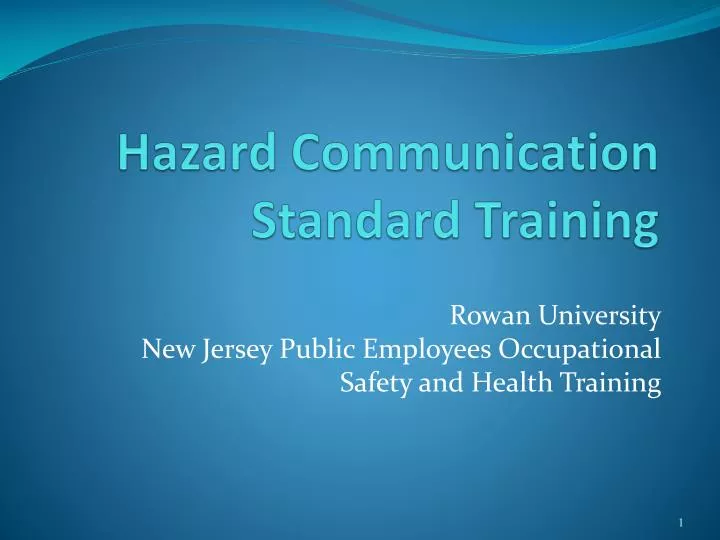 hazard communication standard training