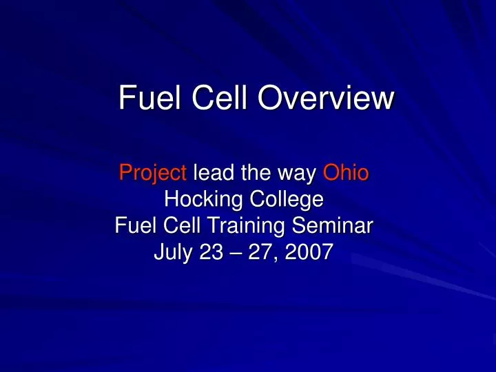 fuel cell overview