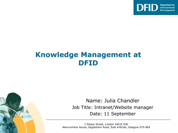 knowledge management at dfid