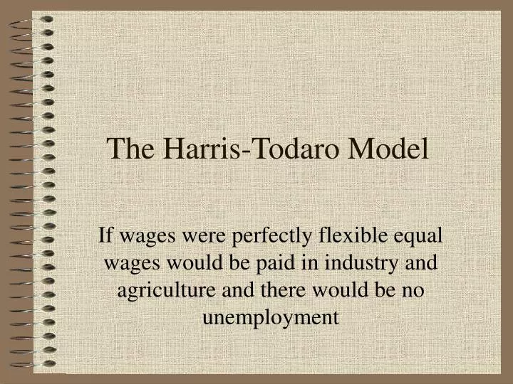 the harris todaro model