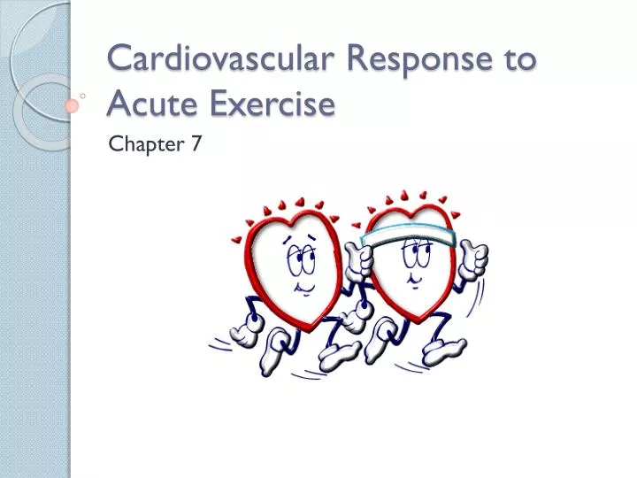 cardiovascular response to acute exercise