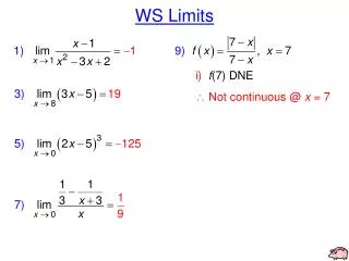 WS Limits