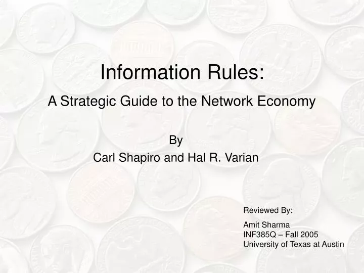 information rules a strategic guide to the network economy