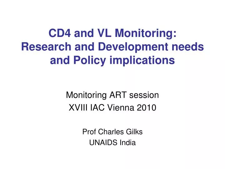 cd4 and vl monitoring research and development needs and policy implications