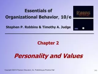 Essentials of Organizational Behavior , 10/e Stephen P. Robbins &amp; Timothy A. Judge