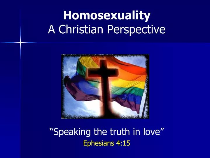 homosexuality a christian perspective