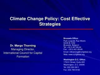 Climate Change Policy: Cost Effective Strategies