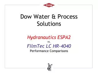 Dow Water &amp; Process Solutions Hydranautics ESPA2 vs. FilmTec LC HR-4040 Performance Comparisons
