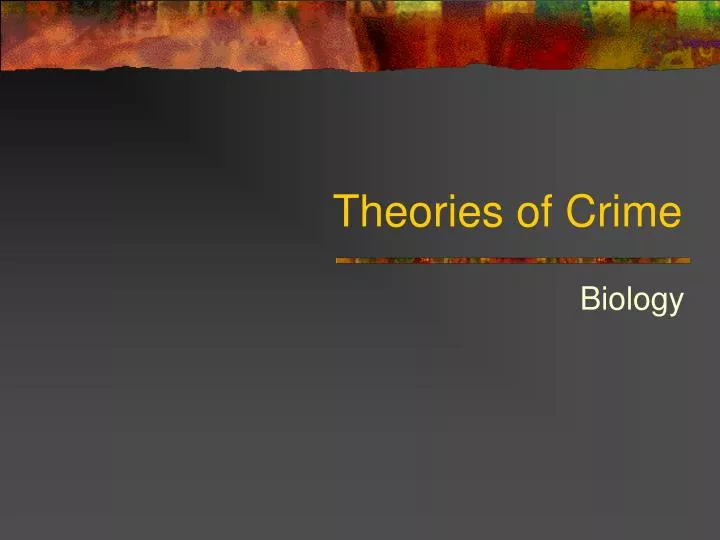theories of crime