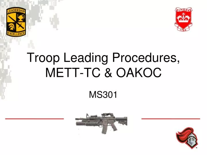 troop leading procedures mett tc oakoc