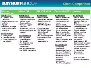 Client Comparison