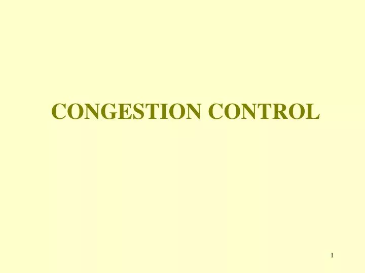 congestion control