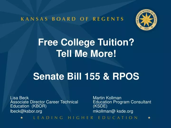 free college tuition tell me more senate bill 155 rpos