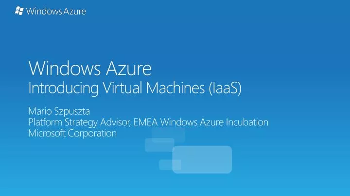 windows azure introducing virtual machines iaas