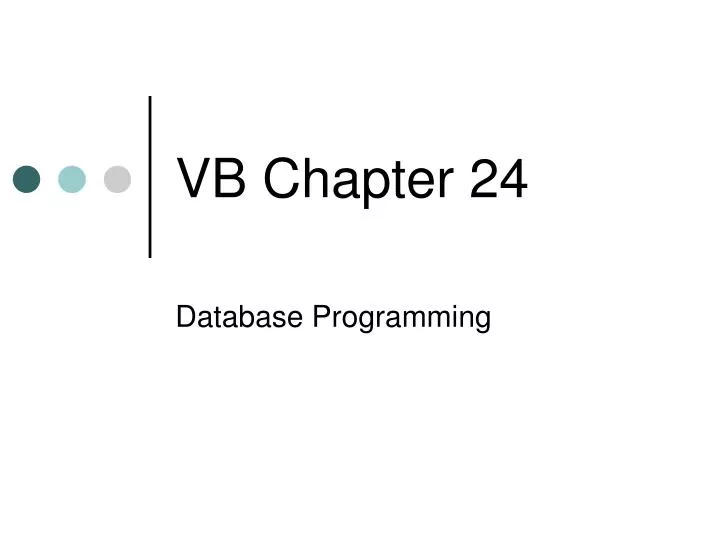 vb chapter 24