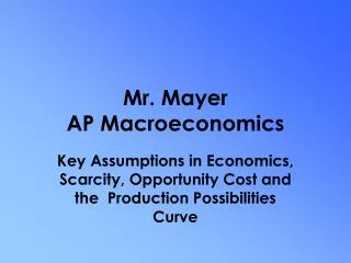 mr mayer ap macroeconomics