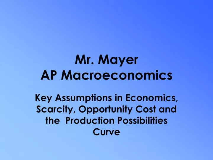 mr mayer ap macroeconomics