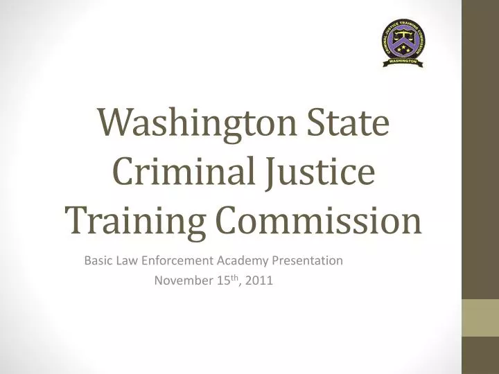 washington state criminal justice training commission