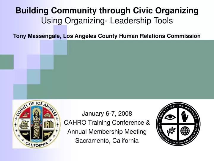 january 6 7 2008 cahro training conference annual membership meeting sacramento california