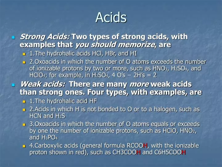 acids