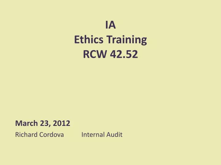 ia ethics training rcw 42 52