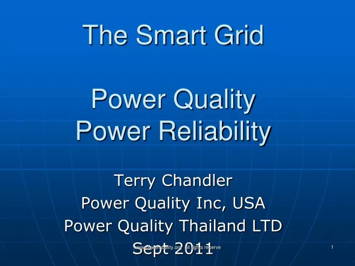 the smart grid power quality power reliability