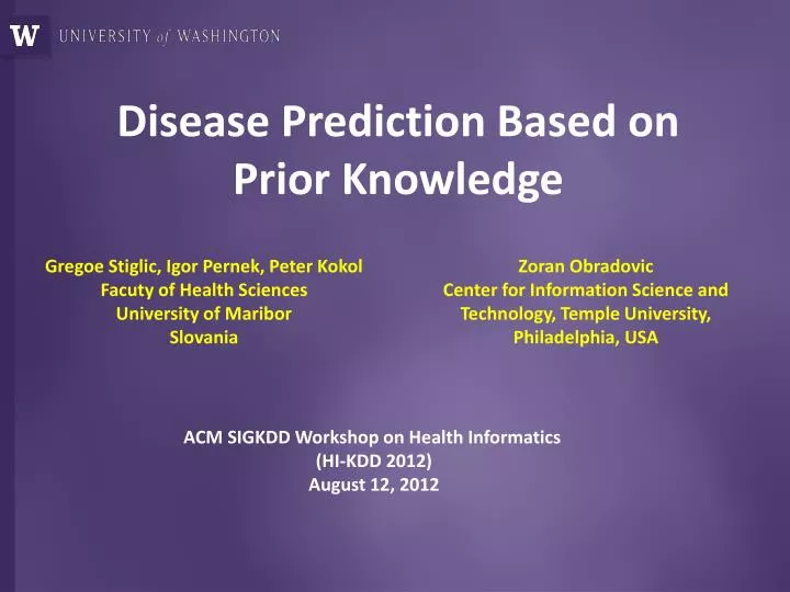 disease prediction based on prior knowledge