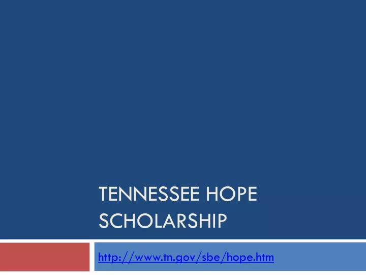 tennessee hope scholarship